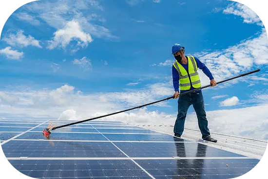 Solar panel cleaning service in Fence 